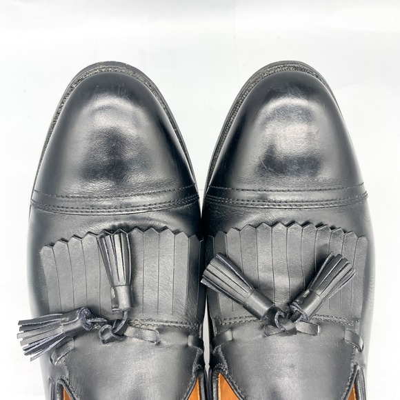 Allen Edmonds Mens 10.5 D Dalton Tassel Kiltie Loafer Black Leather Dress Shoes main image 13